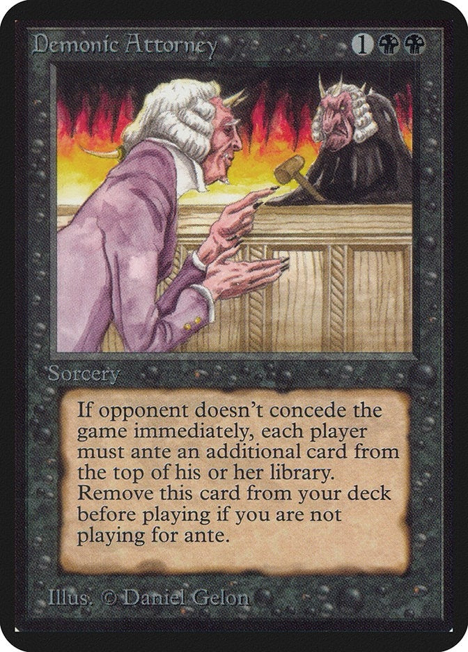 Image for Demonic Attorney (Alpha Edition) - Magic: The Gathering