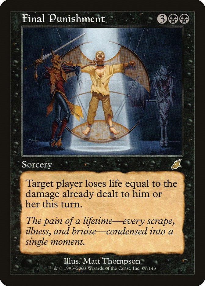 Image for Final Punishment (Scourge) (67) - Magic: The Gathering