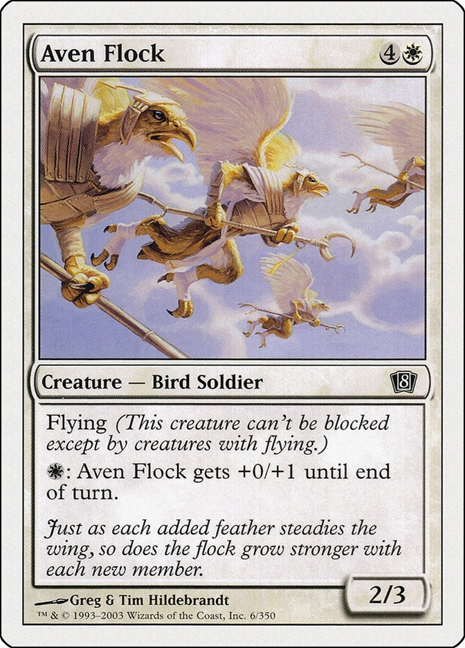 Image for Aven Flock (8th Edition) (6) - Magic: The Gathering
