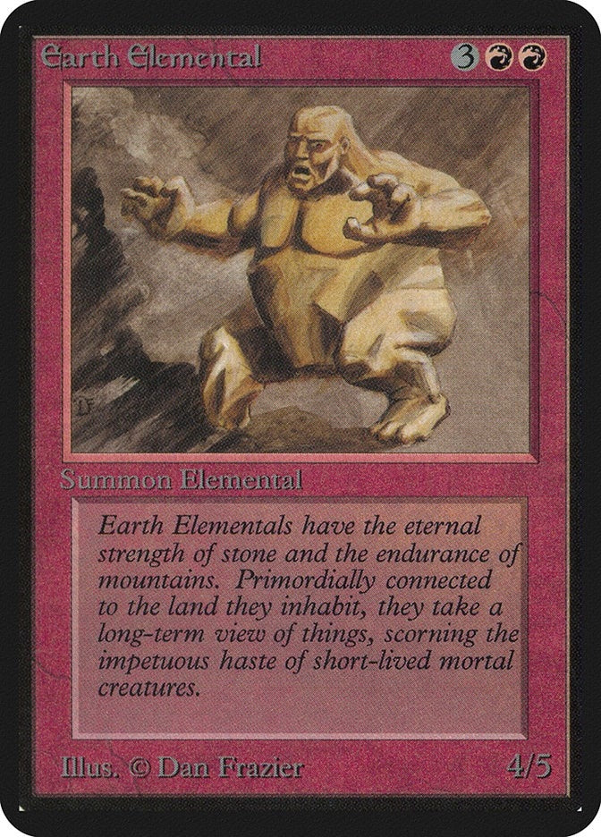 Image for Earth Elemental (Alpha Edition) - Magic: The Gathering
