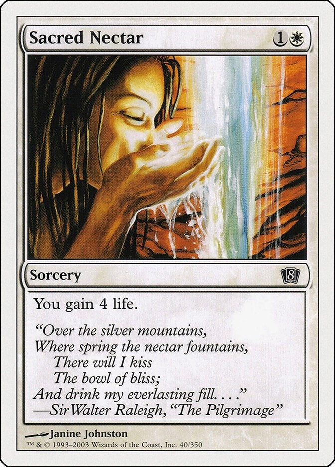 Image for Sacred Nectar (8th Edition) (40) - Magic: The Gathering