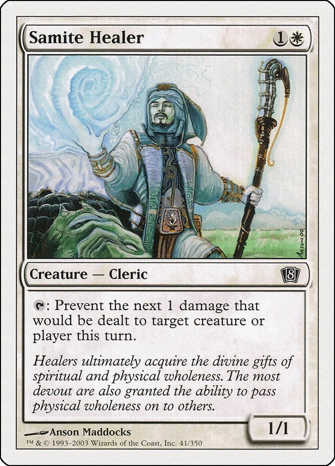 Image for Samite Healer (8th Edition) (41) - Magic: The Gathering
