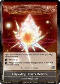 Image for Unyielding Flame's Memoria (The Twilight Wanderer) (TTW-105) - Force of Will