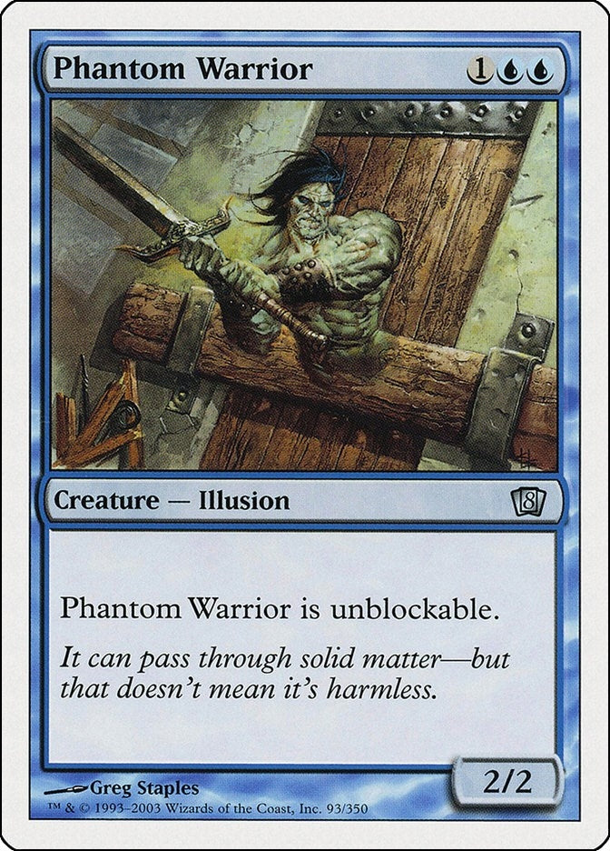 Image for Phantom Warrior (8th Edition) (93) - Magic: The Gathering