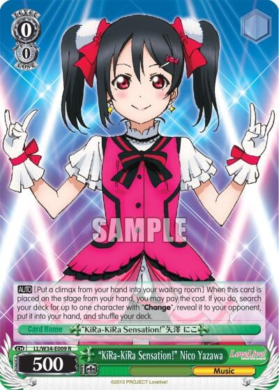 Image for "KiRa-KiRa Sensation!" Nico Yazawa (Love Live! Vol. 2) (LL/W34-E009 R) - Weiss Schwarz