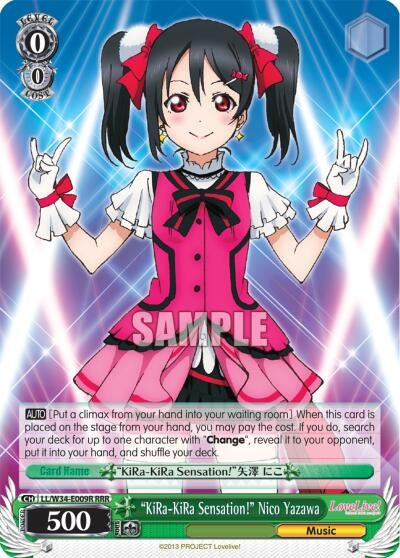 Image for "KiRa-KiRa Sensation!" Nico Yazawa (RRR) (Love Live! Vol. 2) (LL/W34-E009R RRR) - Weiss Schwarz