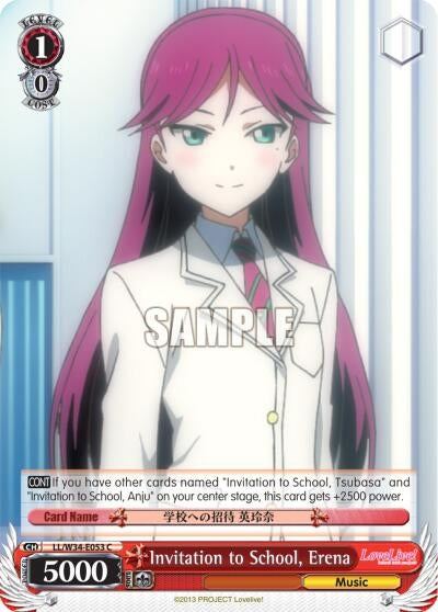 Image for Invitation to School, Erena (Love Live! Vol. 2) (LL/W34-E053 C) - Weiss Schwarz