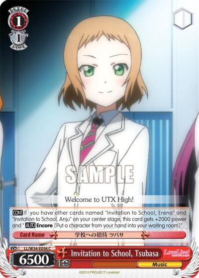 Image for Invitation to School, Tsubasa (Love Live! Vol. 2) (LL/W34-E056 C) - Weiss Schwarz