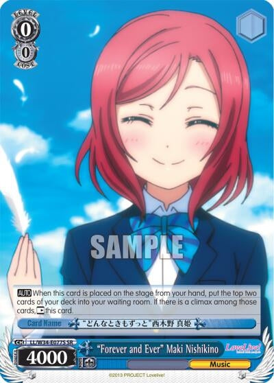 Image for "Forever and Ever" Maki Nishikino (SR) (Love Live! Vol. 2) (LL/W34-E077S SR) - Weiss Schwarz