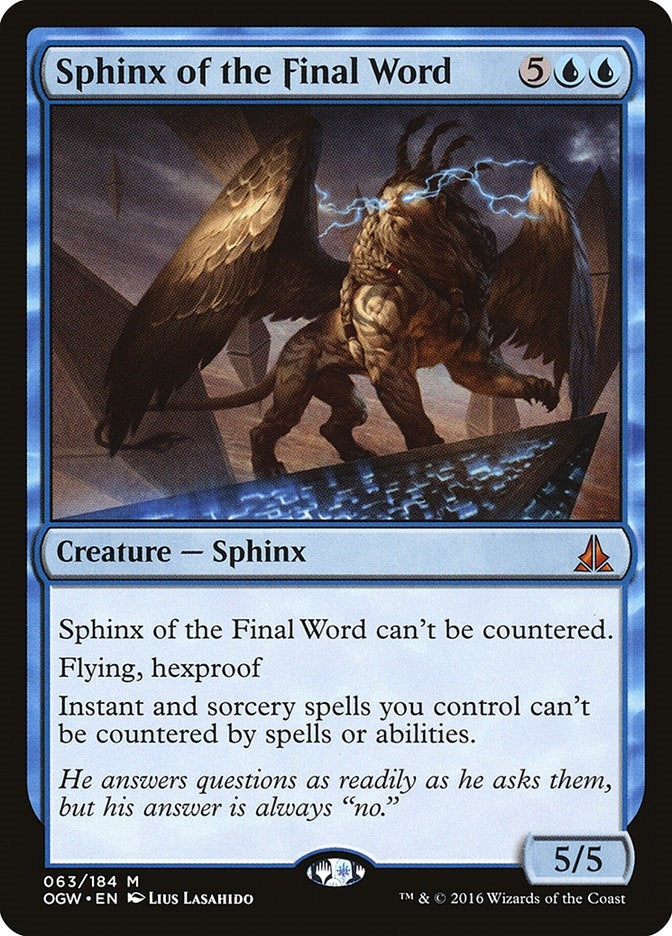 Image for Sphinx of the Final Word (Oath of the Gatewatch) (63) - Magic: The Gathering