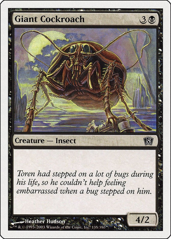 Image for Giant Cockroach (8th Edition) (135) - Magic: The Gathering
