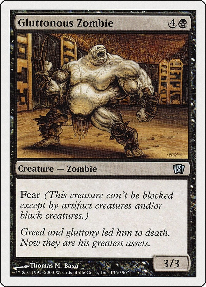 Image for Gluttonous Zombie (8th Edition) (136) - Magic: The Gathering