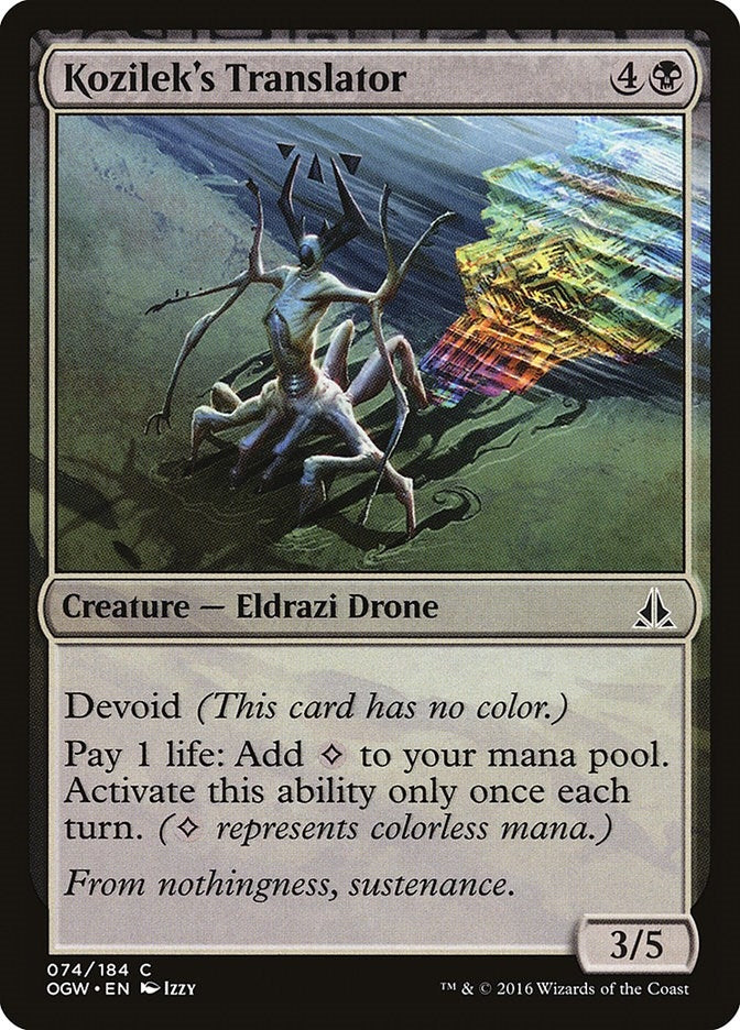Image for Kozilek's Translator (Oath of the Gatewatch) (74) - Magic: The Gathering