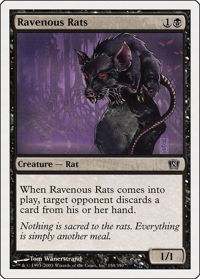Image for Ravenous Rats (8th Edition) (158) - Magic: The Gathering