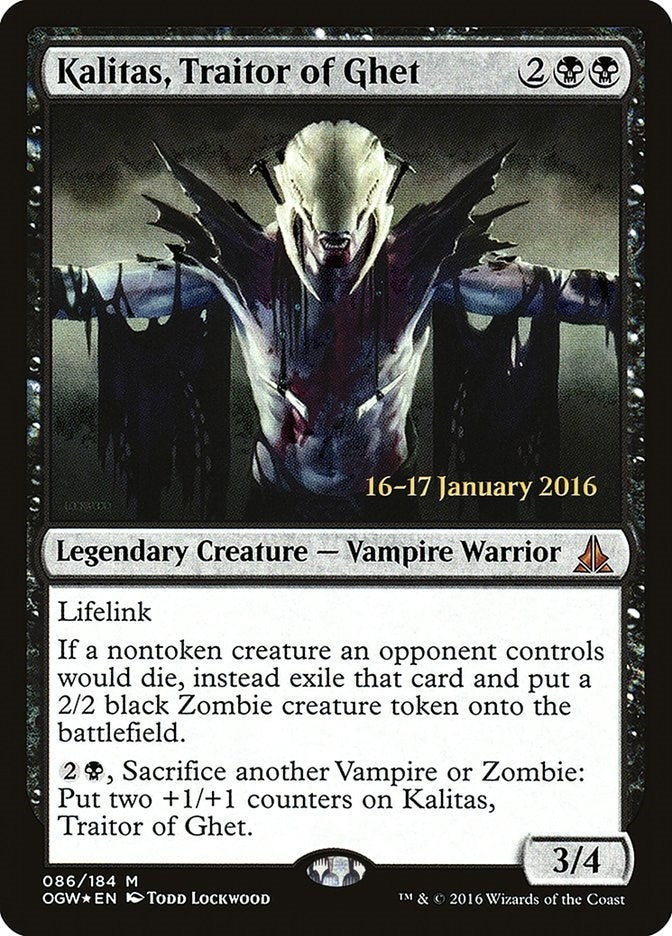 Image for Kalitas, Traitor of Ghet (Prerelease Cards) (86) - Magic: The Gathering