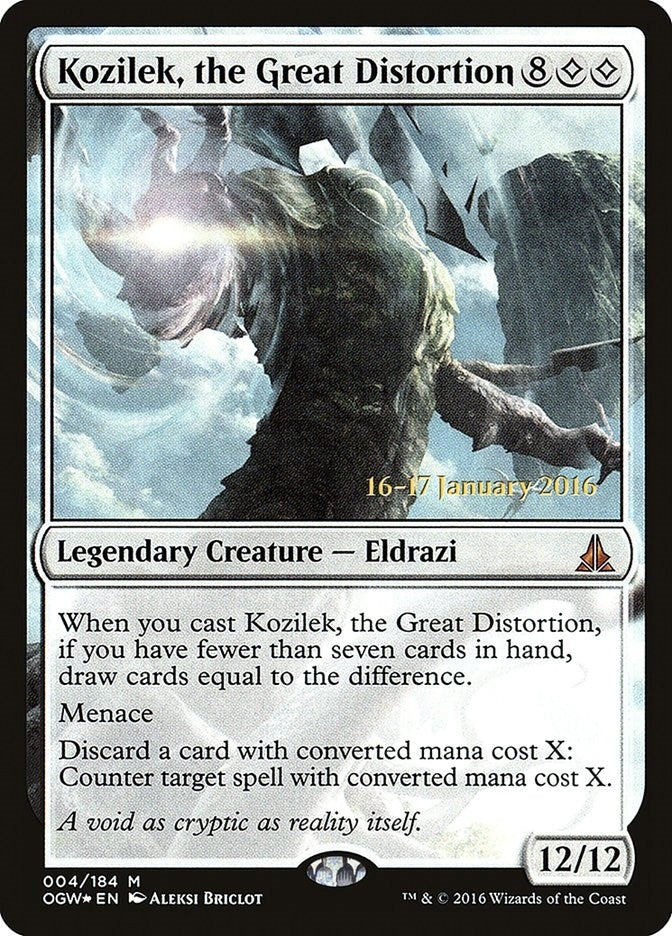 Image for Kozilek, the Great Distortion (Prerelease Cards) (4) - Magic: The Gathering