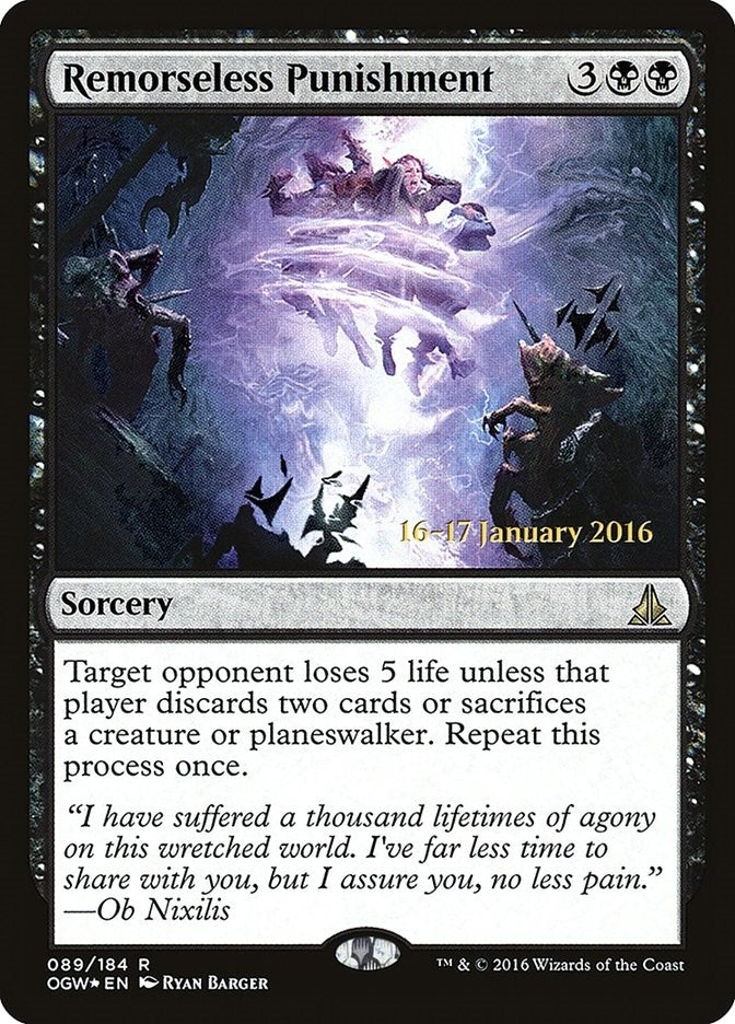 Image for Remorseless Punishment (Prerelease Cards) (89) - Magic: The Gathering