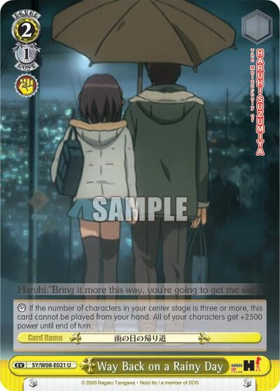 Image for Way Back on a Rainy Day (The Melancholy of Haruhi Suzumiya) (SY/W08-E021 U) - Weiss Schwarz