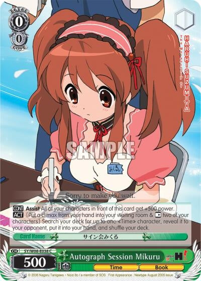 Image for Autograph Session Mikuru (The Melancholy of Haruhi Suzumiya) (SY/W08-E038 C) - Weiss Schwarz