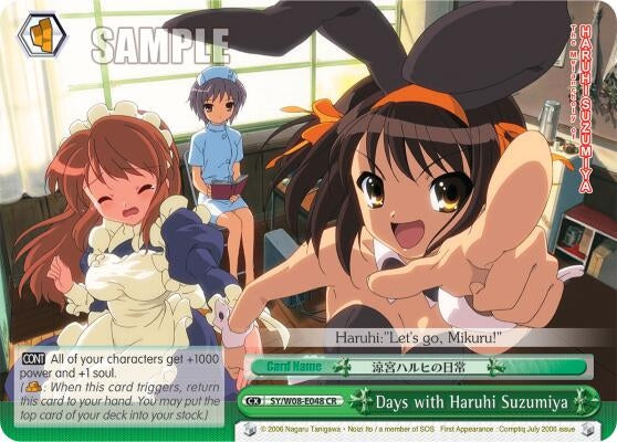 Image for Days with Haruhi Suzumiya (The Melancholy of Haruhi Suzumiya) (SY/W08-E048 CR) - Weiss Schwarz