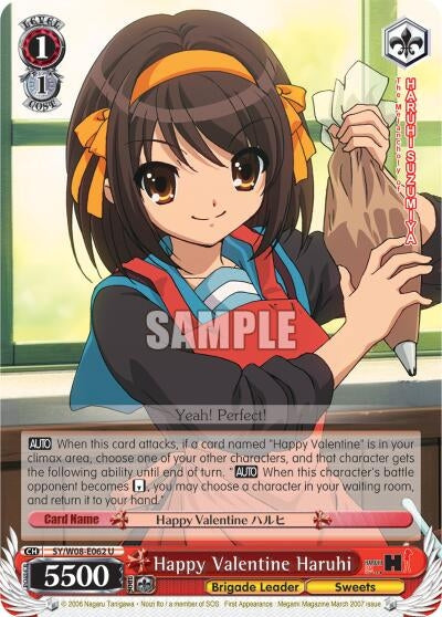 Image for Happy Valentine Haruhi (The Melancholy of Haruhi Suzumiya) (SY/W08-E062 U) - Weiss Schwarz