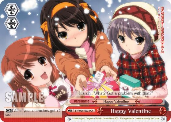 Image for Happy Valentine (The Melancholy of Haruhi Suzumiya) (SY/W08-E073 CR) - Weiss Schwarz