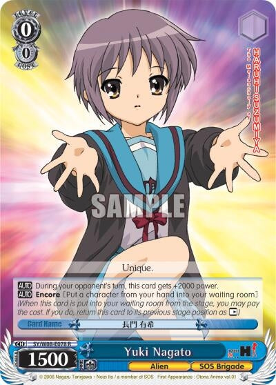 Image for Yuki Nagato (The Melancholy of Haruhi Suzumiya) (SY/W08-E078 R) - Weiss Schwarz