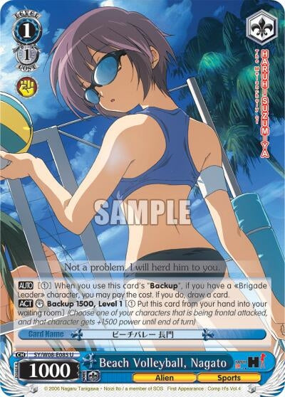 Image for Beach Volleyball, Nagato (The Melancholy of Haruhi Suzumiya) (SY/W08-E085 U) - Weiss Schwarz