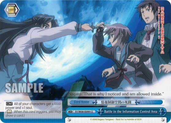 Image for Battle in the Information Control Area (The Melancholy of Haruhi Suzumiya) (SY/W08-E099 CC) - Weiss Schwarz