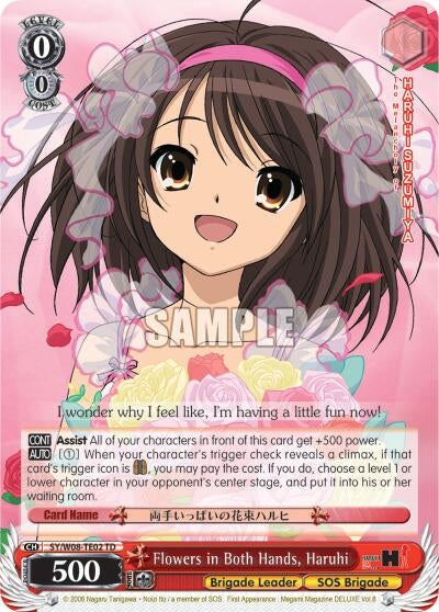 Image for Flowers in Both Hands, Haruhi (TD) (The Melancholy of Haruhi Suzumiya) (SY/W08-TE02 TD) - Weiss Schwarz