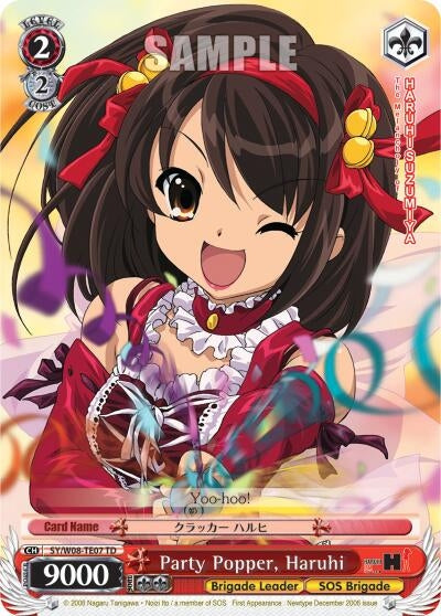 Image for Party Popper, Haruhi (TD) (The Melancholy of Haruhi Suzumiya) (SY/W08-TE07 TD) - Weiss Schwarz
