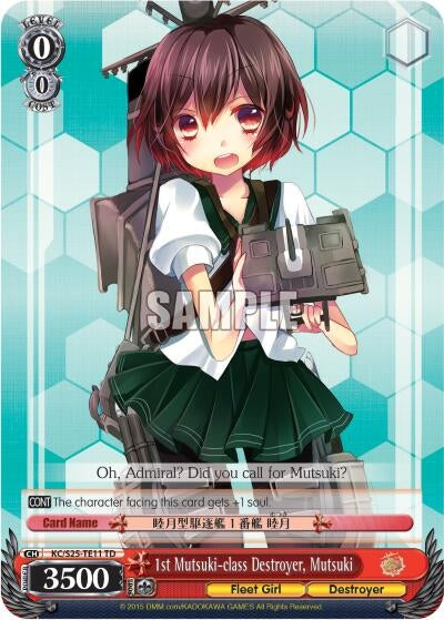 Image for 1st Mutsuki-class Destroyer, Mutsuki (TD) (KanColle) (KC/S25-TE11 TD) - Weiss Schwarz