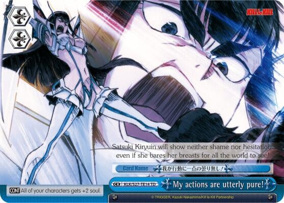 Image for My actions are utterly pure! (TD) (KILL la KILL) (KLK/S27-TE14 TD) - Weiss Schwarz