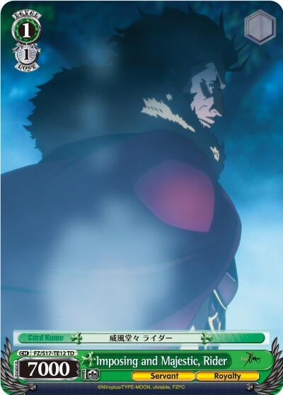 Image for Imposing and Majestic, Rider (TD) (Fate/Zero) (FZ/S17-TE12 TD) - Weiss Schwarz