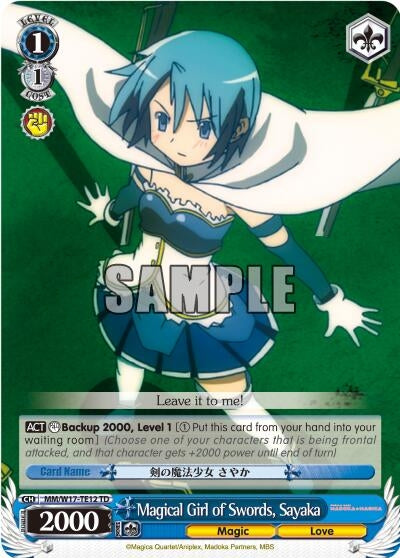 Image for Magical Girl of Swords, Sayaka (TD) (Puella Magi Madoka Magica) (MM/W17-TE12 TD) - Weiss Schwarz