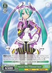 Image for Hatsune Miku"FOnewearl Style" (TD) (Hatsune Miku -Project DIVA- f) (PD/S22-TE11 TD) - Weiss Schwarz
