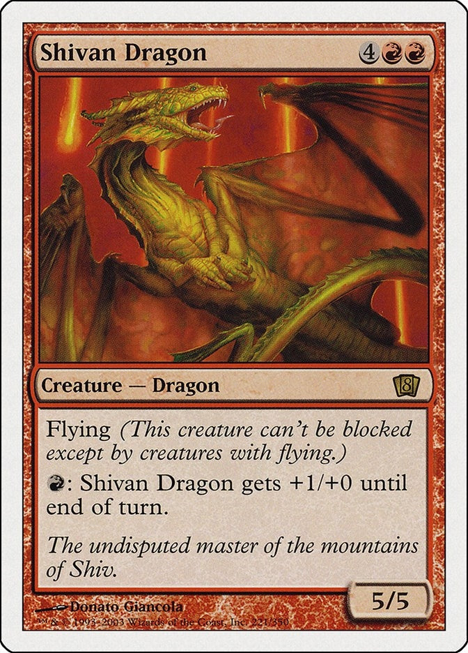 Image for Shivan Dragon (8th Edition) (221) - Magic: The Gathering