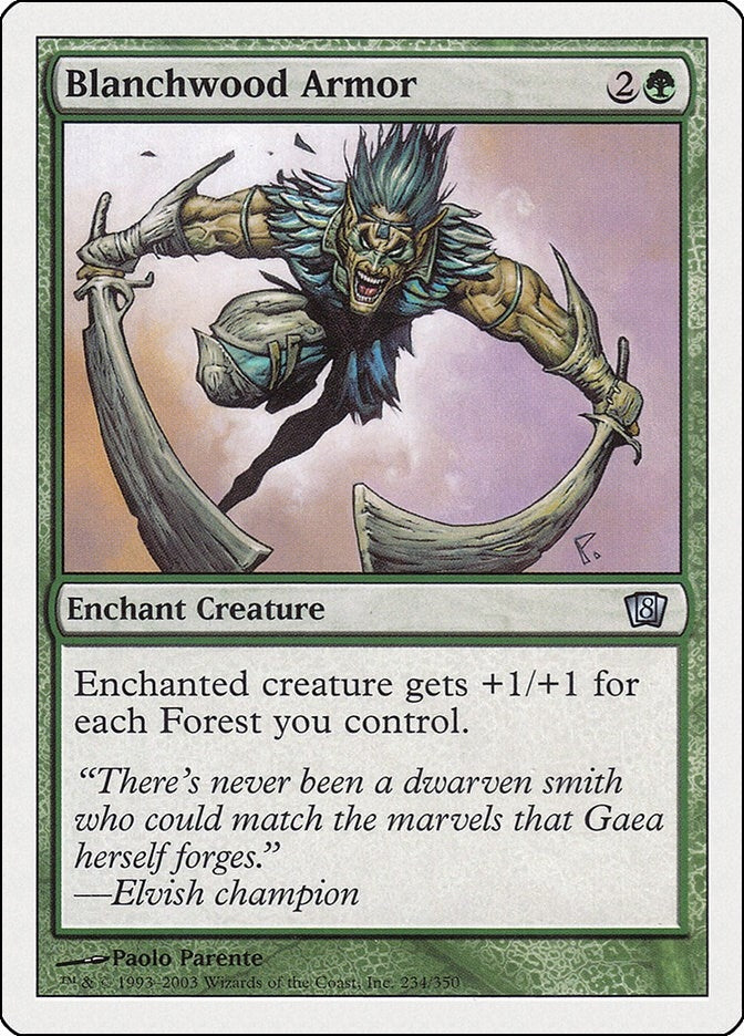 Image for Blanchwood Armor (8th Edition) (234) - Magic: The Gathering