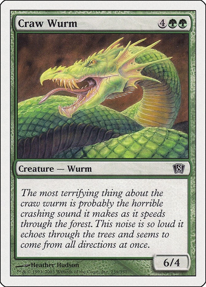 Image for Craw Wurm (8th Edition) (239) - Magic: The Gathering