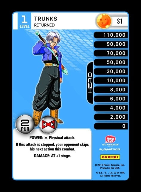 Image for Trunks - Returned (High Tech Foil) (Panini: Evolution) (S1) - Dragon Ball Z TCG