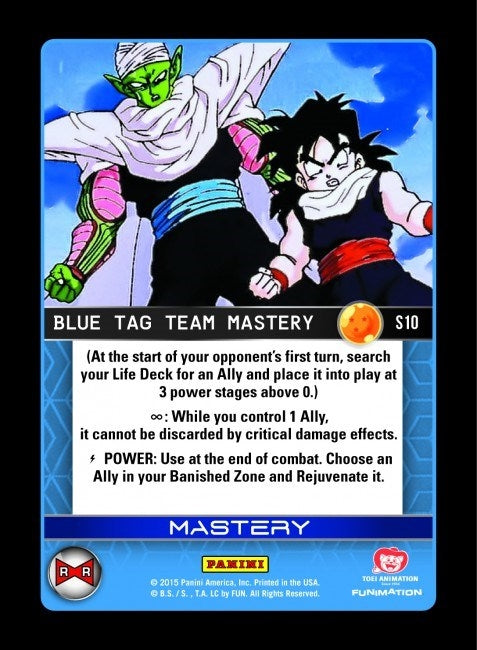 Image for Blue Tag Team Mastery (Rainbow Parallel Foil) (Panini: Evolution) (S10) - Dragon Ball Z TCG