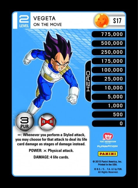 Image for Vegeta - On The Move (High Tech Foil) (Panini: Evolution) (S17) - Dragon Ball Z TCG