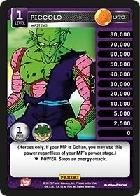 Image for Piccolo - Waiting (Panini: Heroes & Villains) (U70) - Dragon Ball Z TCG