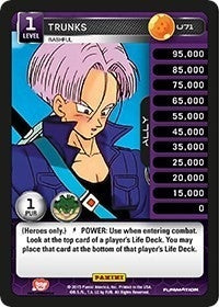Image for Trunks - Bashful (Panini: Heroes & Villains) (U71) - Dragon Ball Z TCG