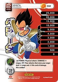 Image for Vegeta - Villainous (Rainbow Parallel Foil) (Panini: Set 1) (S2) - Dragon Ball Z TCG