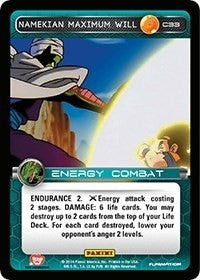 Image for Namekian Maximum Will (Panini: Set 1) (C33) - Dragon Ball Z TCG