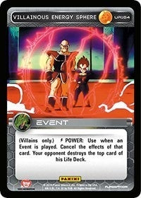 Image for Villainous Energy Sphere (Panini: Set 1) (UR164) - Dragon Ball Z TCG