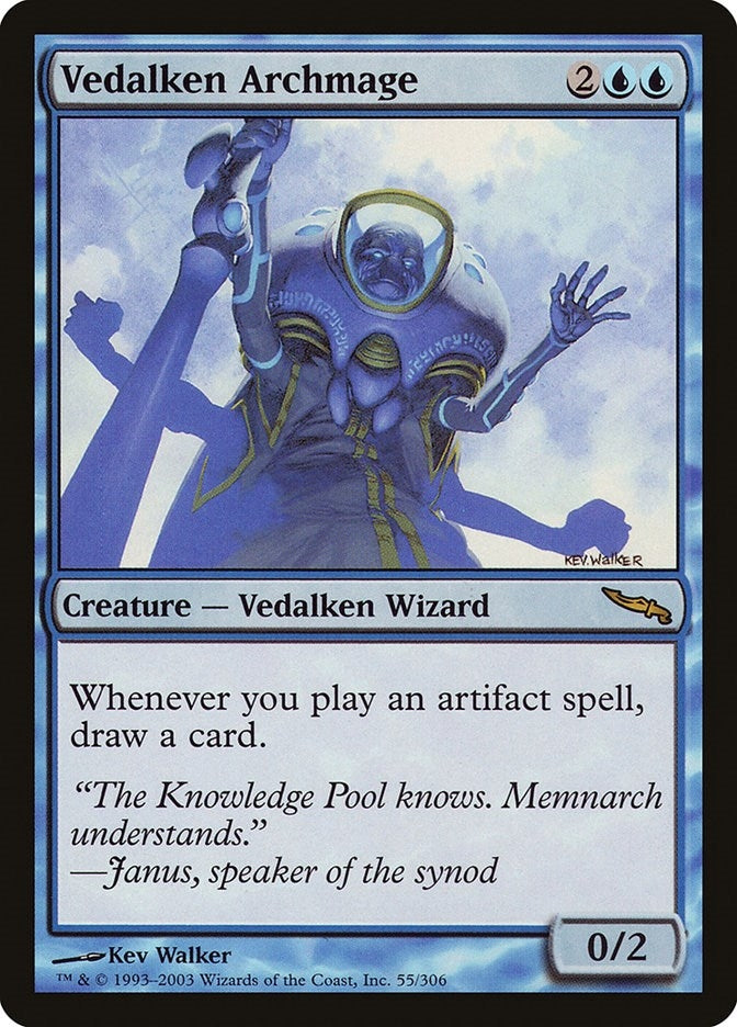 Image for Vedalken Archmage (Mirrodin) (55) - Magic: The Gathering