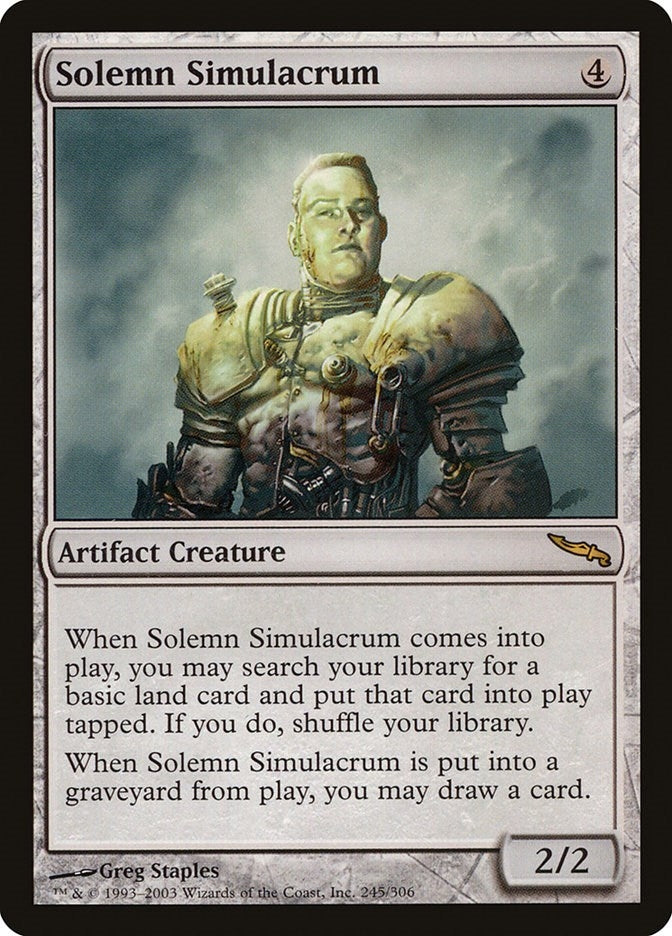 Image for Solemn Simulacrum (Mirrodin) (245) - Magic: The Gathering