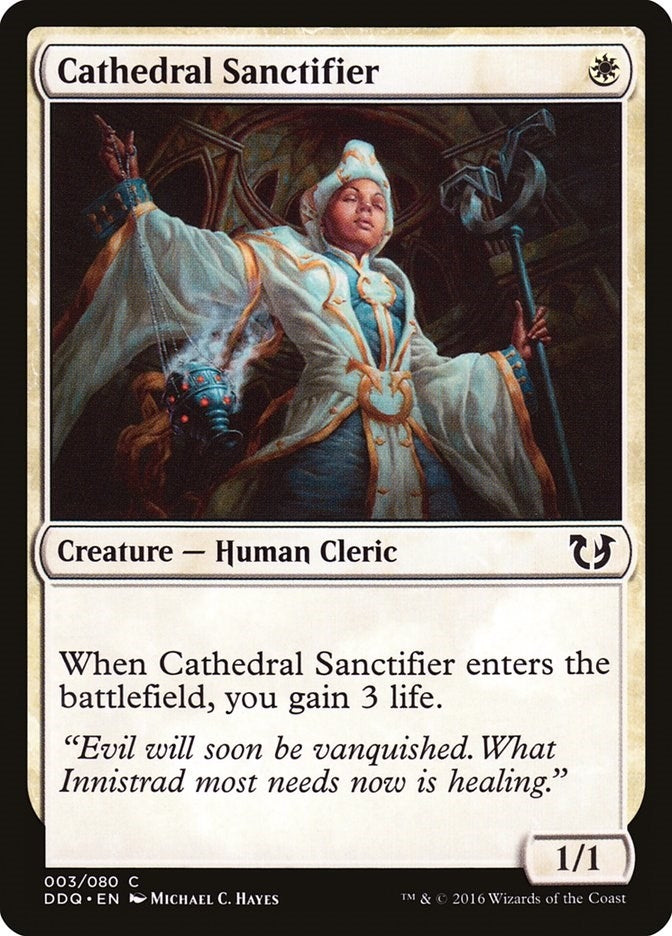 Image for Cathedral Sanctifier (Duel Decks: Blessed vs. Cursed) (3) - Magic: The Gathering